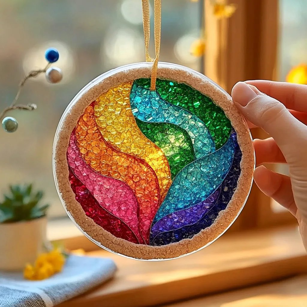 How to Make a Clear Glue Mosaic Suncatcher Craft