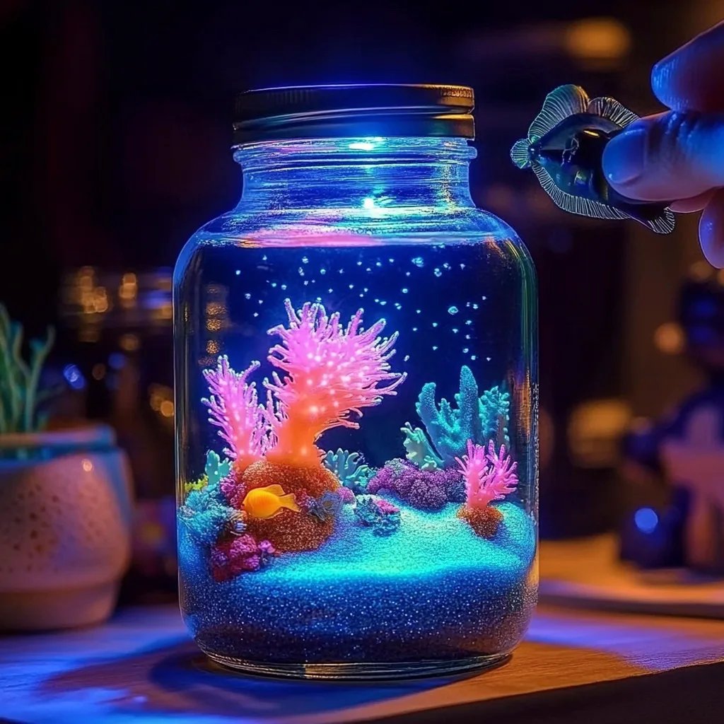 **Creating a Neon Ocean Sensory Jar: A Wave of Calm Right at Home**