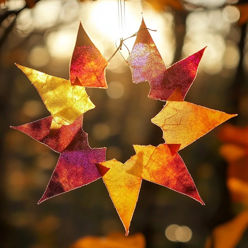 Shimmering Autumn Leaf Suncatcher: An Amazing Ultimate Craft for Fall