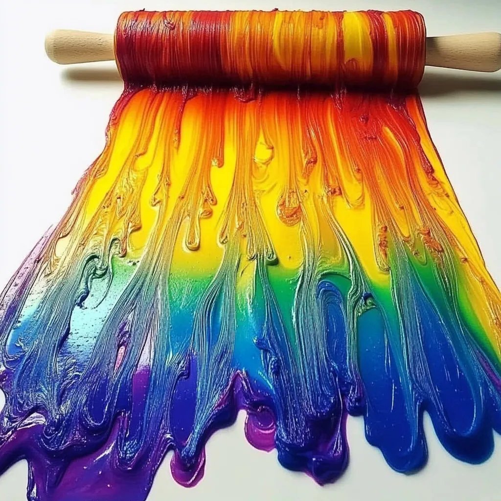 Create Beautiful Rainbow Rolling Pin Art: A Step-by-Step Guide