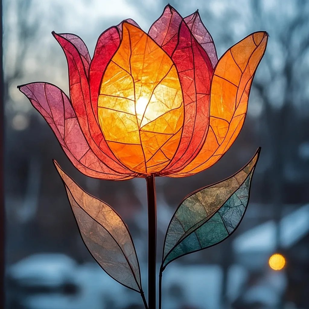 How to Make a Beautiful Tulip Suncatcher Craft: A Step-by-Step Guide