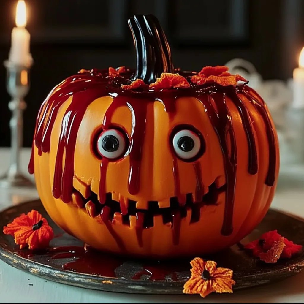 How to Make Bloody Pumpkin with Candy Fingers: A Spooktacular Halloween Craft