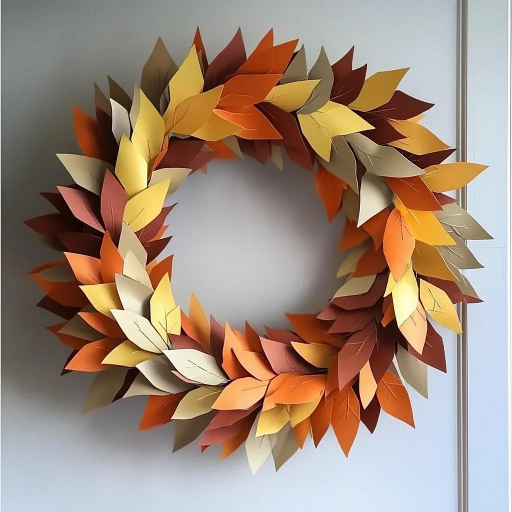 Paper Leaf Wreath: An Amazing Ultimate Craft for Your Home